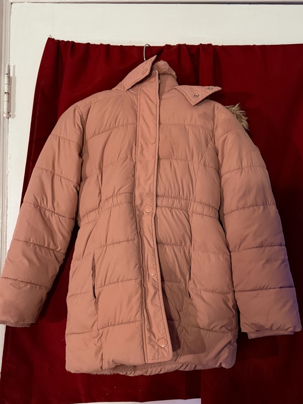 Abercrombie & Fitch girl Blush Pink Quilted Puffer Jacket